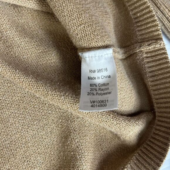 Coldwater Creek Womens 2X Brown Sweater Turtle Neck Long Sleeve Cotton Blend - Picture 3 of 5